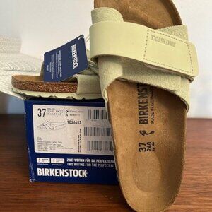 Birkenstock NWT Oita suede leather sandal, Faded Lime, EU size 37